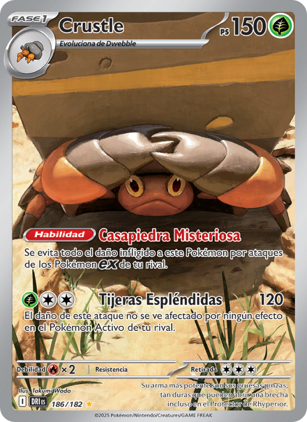 Crustle 186 — Destined Rivals (Spanish Pokémon TCG card)