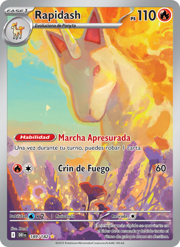 Rapidash 189 — Destined Rivals (Spanish Pokémon TCG card)