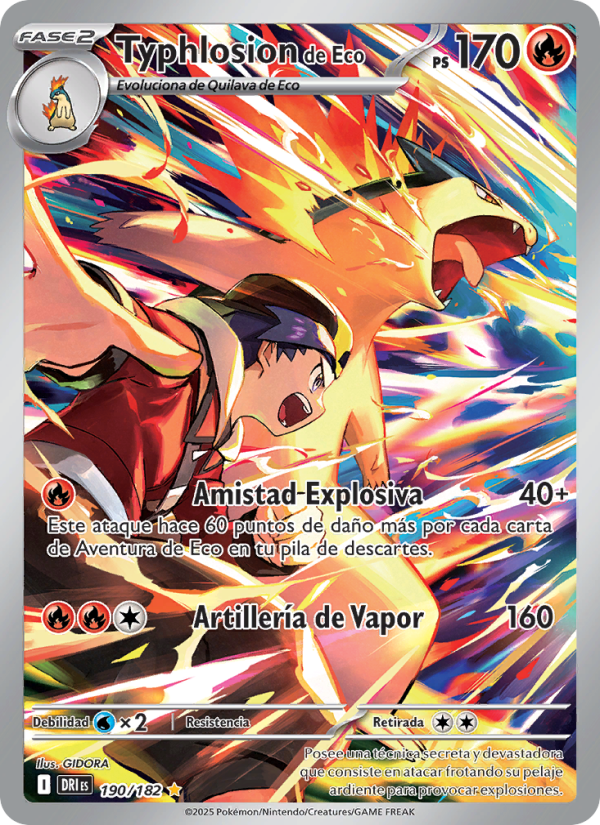 Typhlosion de Eco 190 — Destined Rivals (Spanish Pokémon TCG card)