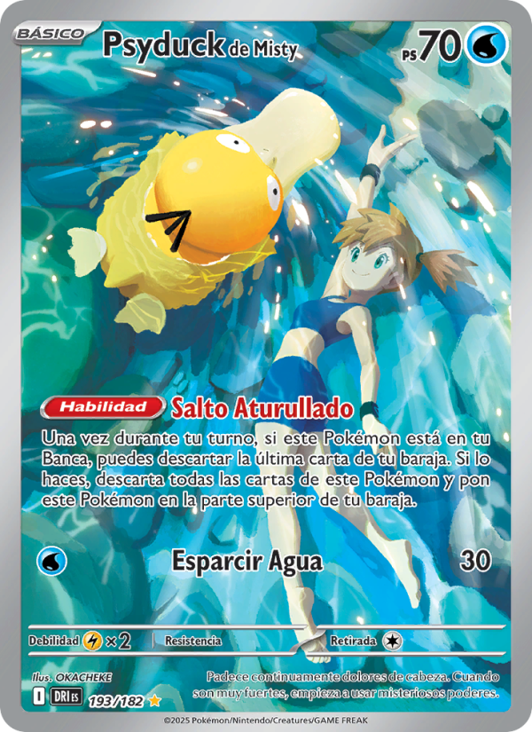 Psyduck de Misty 193 — Destined Rivals (Spanish Pokémon TCG card)