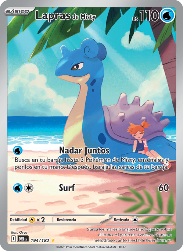Lapras de Misty 194 — Destined Rivals (Spanish Pokémon TCG card)