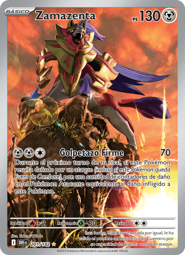 Zamazenta 201 — Destined Rivals (Spanish Pokémon TCG card)