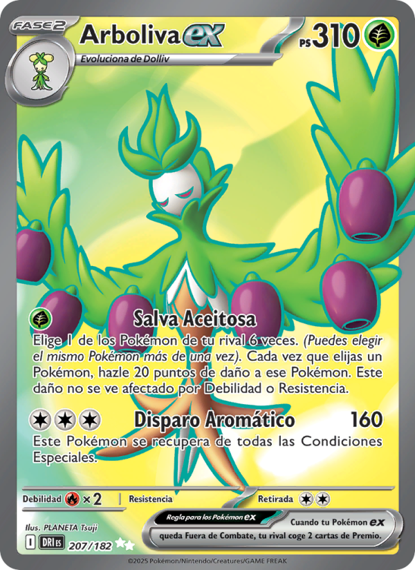 Arboliva ex 207 — Destined Rivals (Spanish Pokémon TCG card)