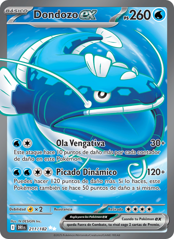 Dondozo ex 211 — Destined Rivals (Spanish Pokémon TCG card)