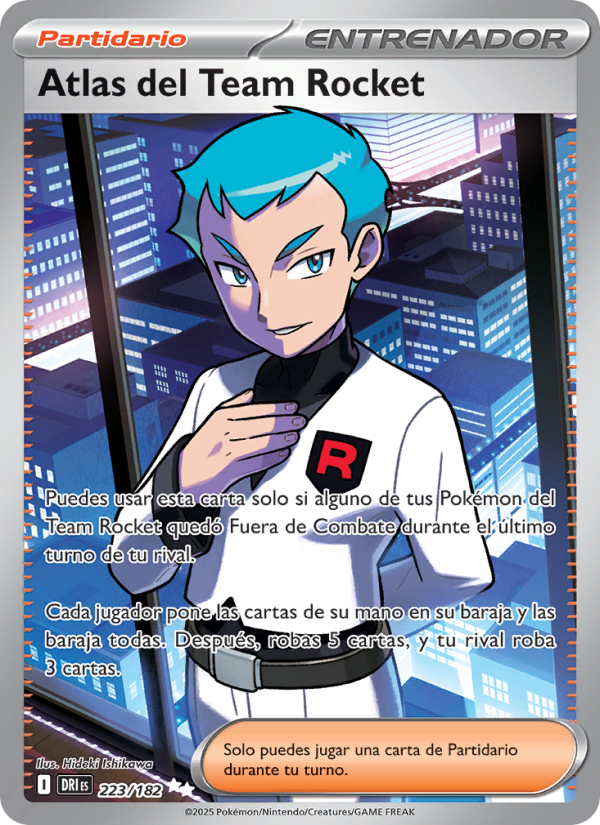 Atlas del Team Rocket 223 — Destined Rivals (Spanish Pokémon TCG card)