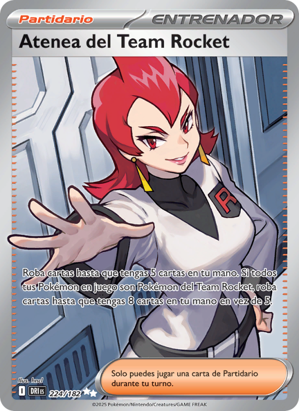 Atenea del Team Rocket 224 — Destined Rivals (Spanish Pokémon TCG card)