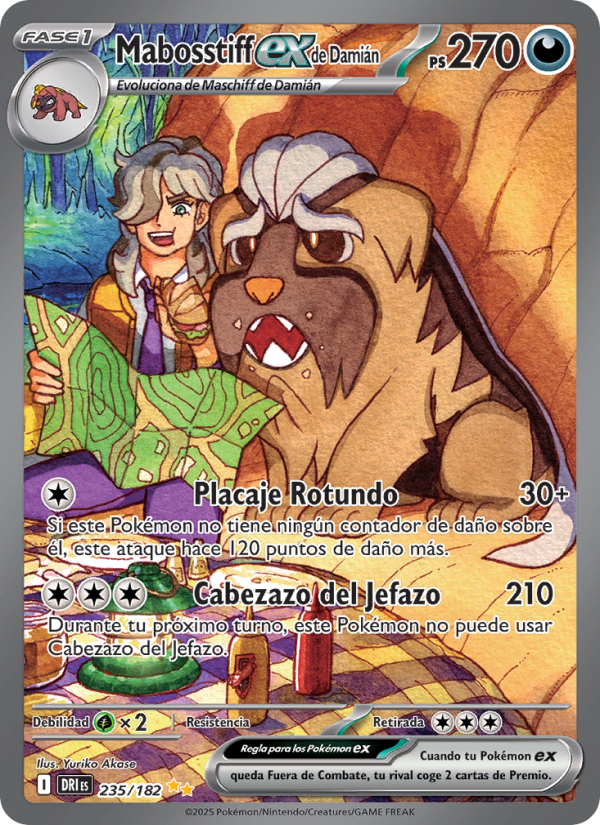 Mabosstiff ex de Damián 235 — Destined Rivals (Spanish Pokémon TCG card)