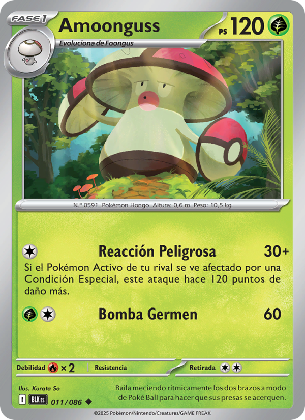 Amoonguss 011 — Schwarze Blitze (Spanish Pokémon TCG card)