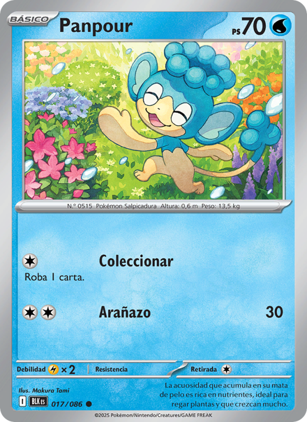Panpour 017 — Schwarze Blitze (Spanish Pokémon TCG card)