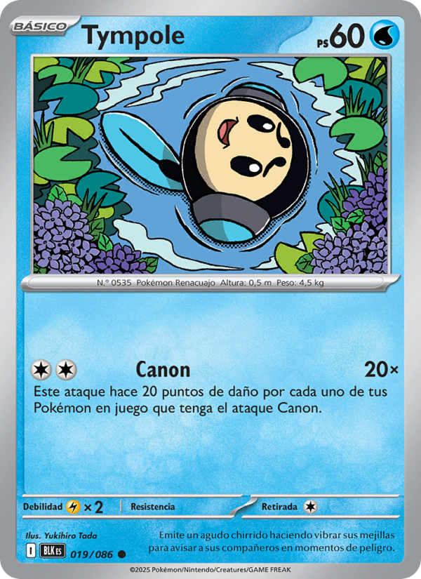 Tympole 019 — Schwarze Blitze (Spanish Pokémon TCG card)
