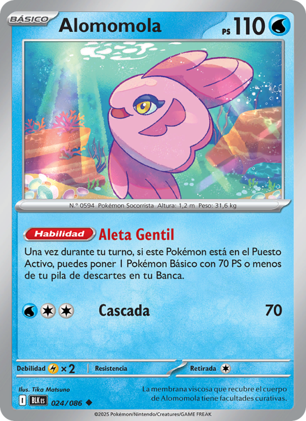 Alomomola 024 — Schwarze Blitze (Spanish Pokémon TCG card)