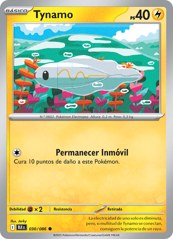 Tynamo 030 — Schwarze Blitze (Spanish Pokémon TCG card)