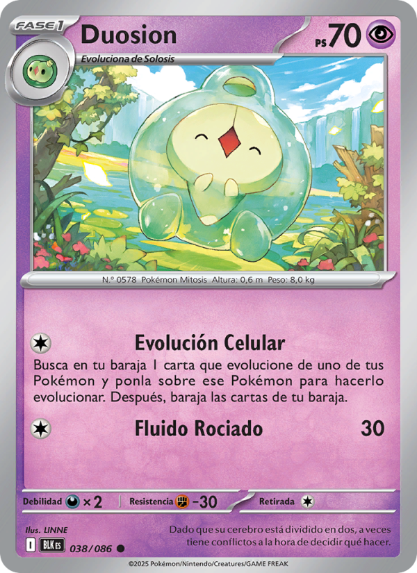 Duosion 038 — Schwarze Blitze (Spanish Pokémon TCG card)