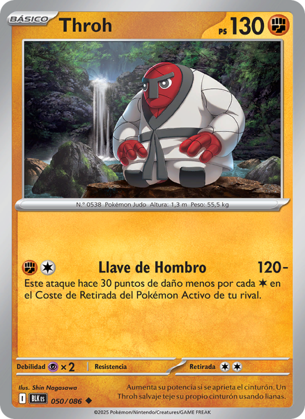 Throh 050 — Schwarze Blitze (Spanish Pokémon TCG card)