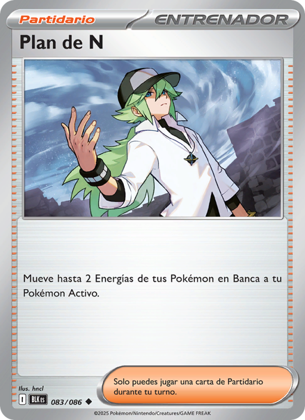 Plan de N 083 — Schwarze Blitze (Spanish Pokémon TCG card)