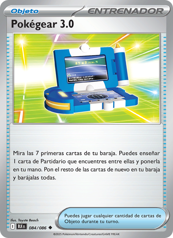 Pokégear 3.0 084 — Schwarze Blitze (Spanish Pokémon TCG card)
