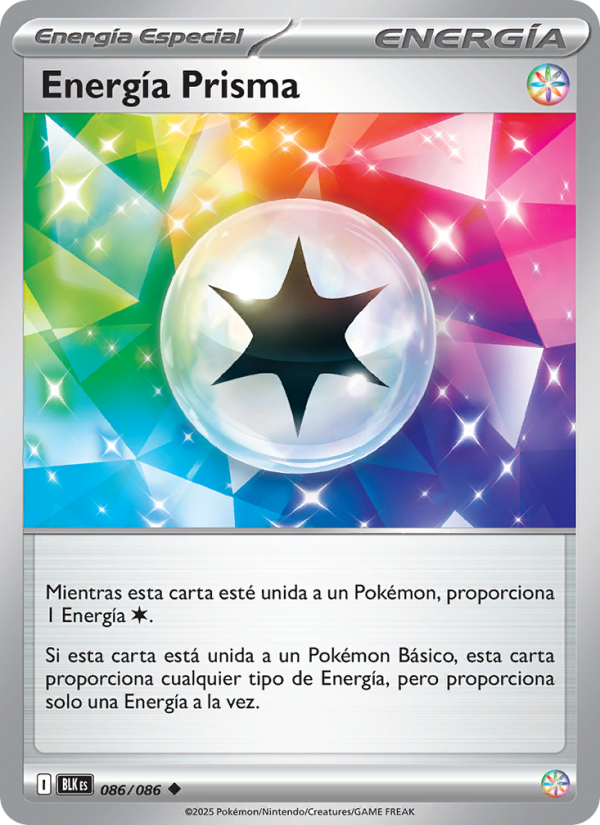 Energía Prisma 086 — Schwarze Blitze (Spanish Pokémon TCG card)