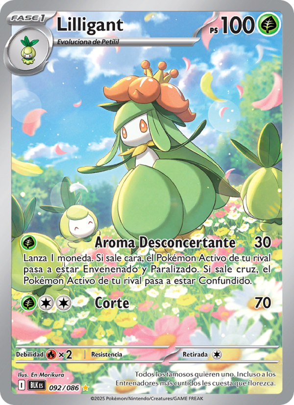 Lilligant 092 — Schwarze Blitze (Spanish Pokémon TCG card)
