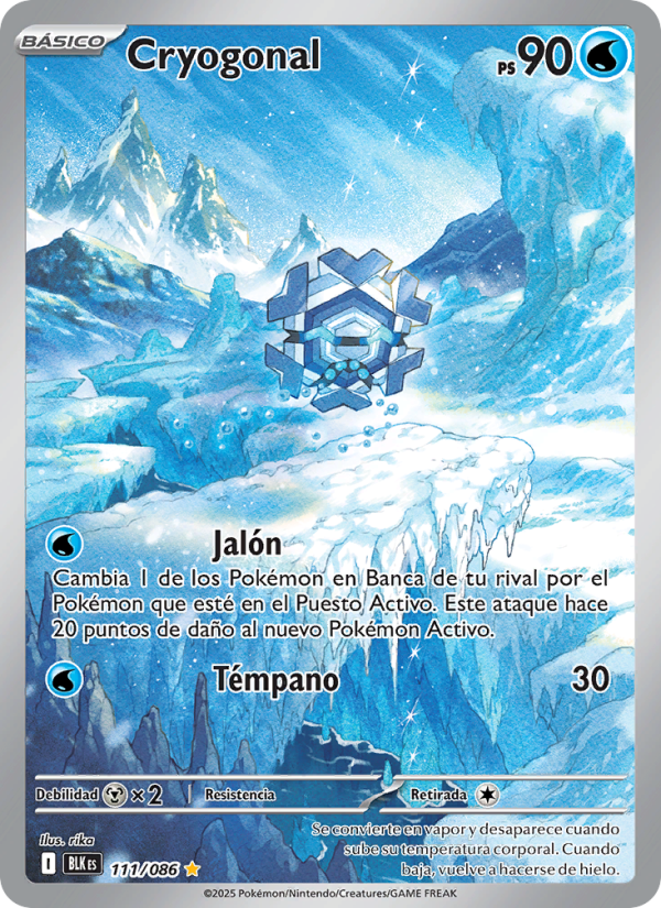 Cryogonal 111 — Schwarze Blitze (Spanish Pokémon TCG card)