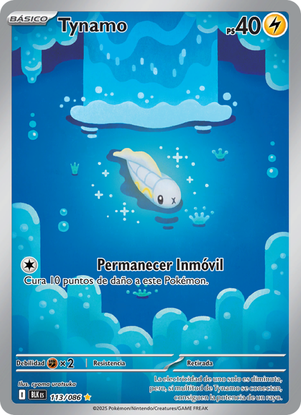 Tynamo 113 — Schwarze Blitze (Spanish Pokémon TCG card)