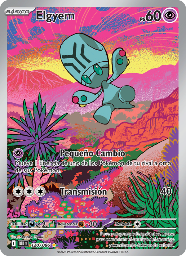 Elgyem 120 — Schwarze Blitze (Spanish Pokémon TCG card)
