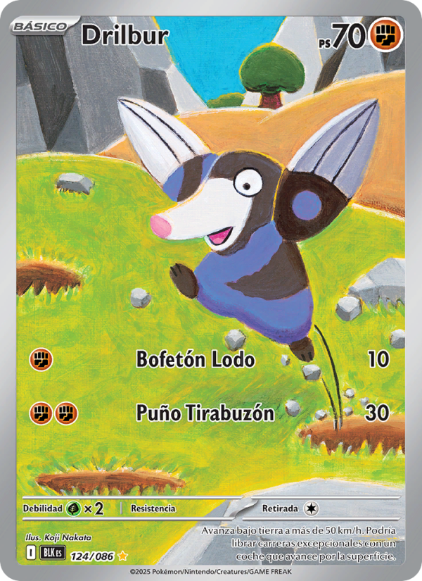 Drilbur 124 — Schwarze Blitze (Spanish Pokémon TCG card)