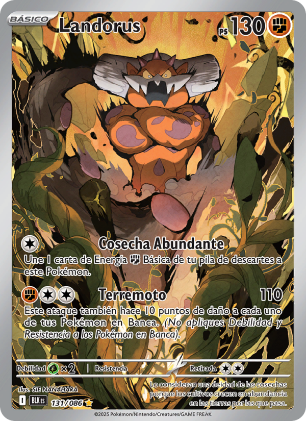 Landorus 131 — Schwarze Blitze (Spanish Pokémon TCG card)