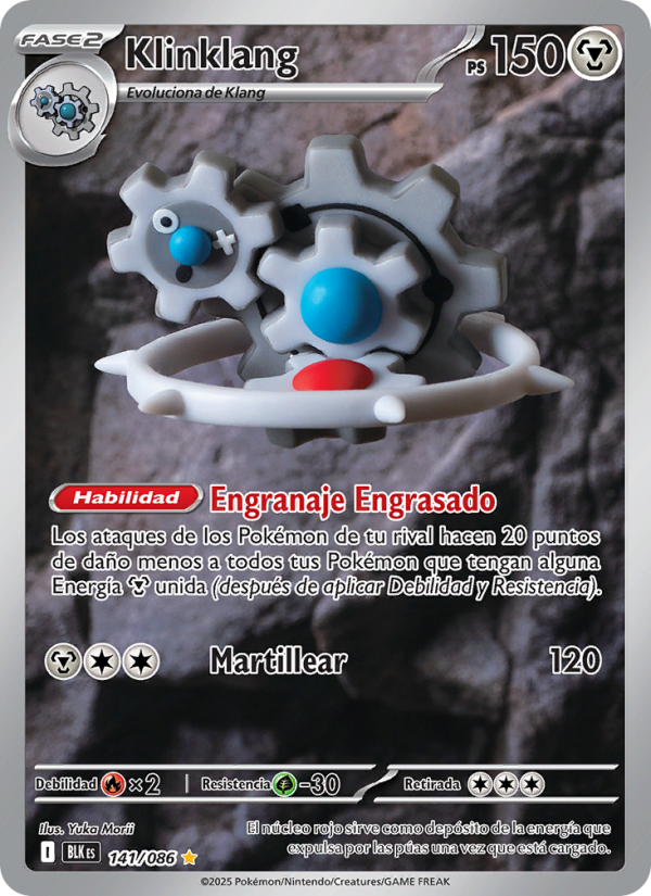 Klinklang 141 — Schwarze Blitze (Spanish Pokémon TCG card)