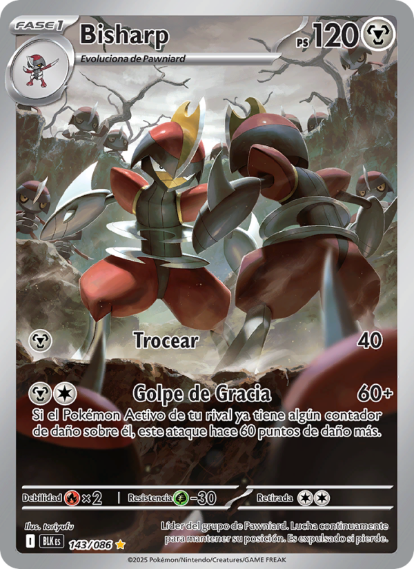 Bisharp 143 — Schwarze Blitze (Spanish Pokémon TCG card)