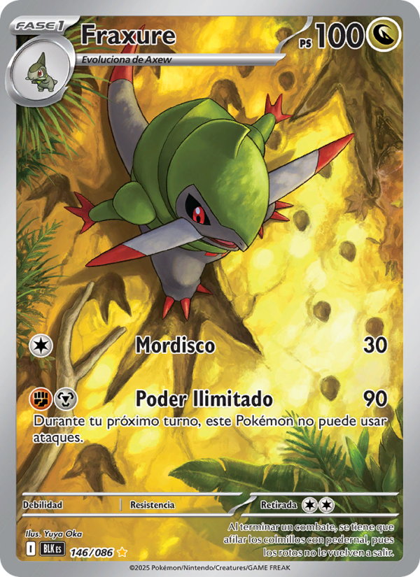 Fraxure 146 — Schwarze Blitze (Spanish Pokémon TCG card)