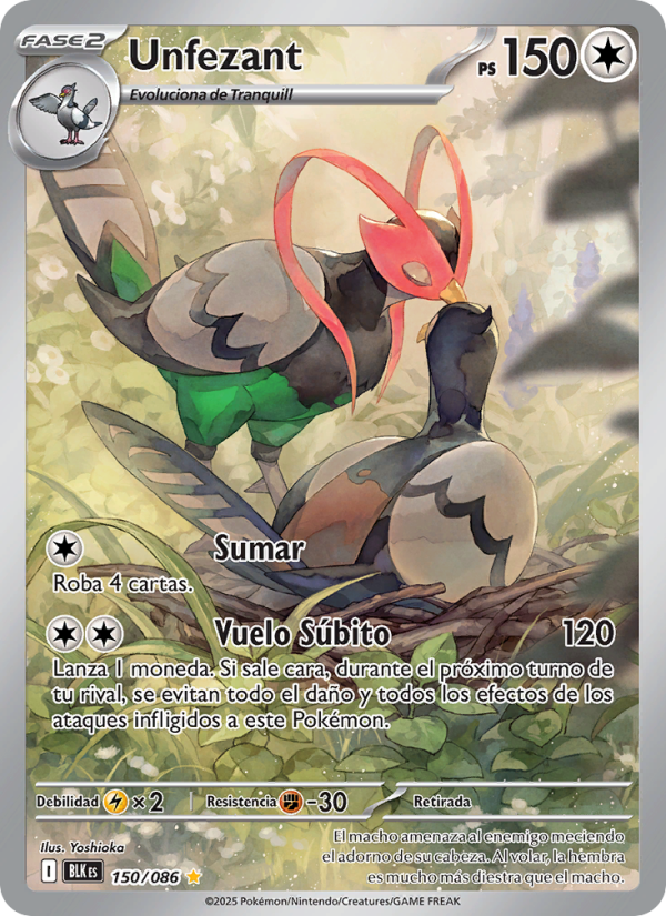Unfezant 150 — Schwarze Blitze (Spanish Pokémon TCG card)