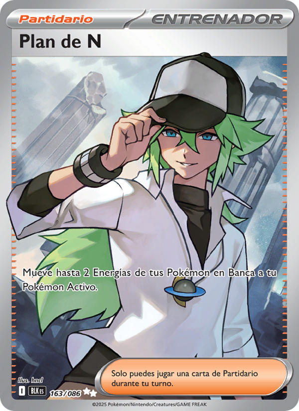 Plan de N 163 — Schwarze Blitze (Spanish Pokémon TCG card)