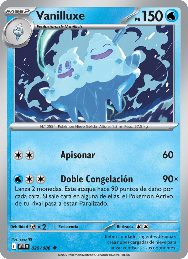 Vanilluxe 029 — Weiße Flammen (Spanish Pokémon TCG card)