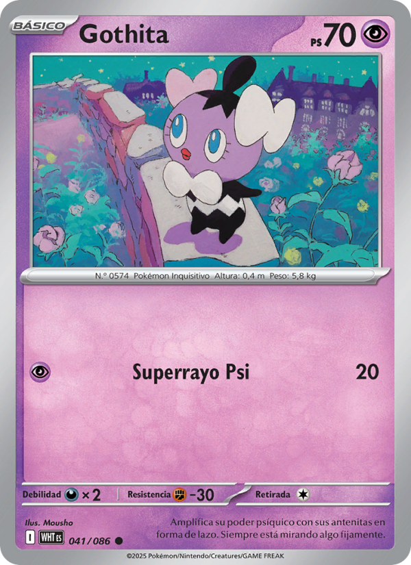 Gothita 041 — Weiße Flammen (Spanish Pokémon TCG card)