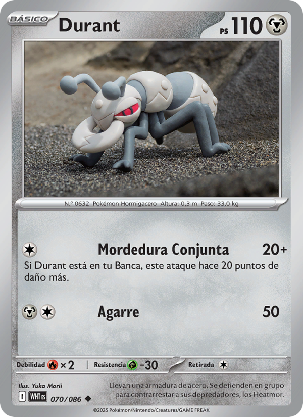 Durant 070 — Weiße Flammen (Spanish Pokémon TCG card)