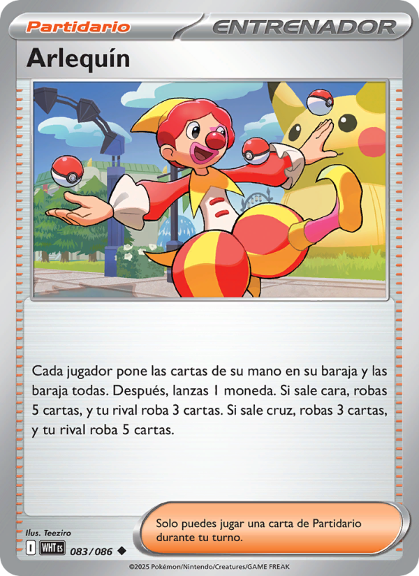 Arlequín 083 — Weiße Flammen (Spanish Pokémon TCG card)