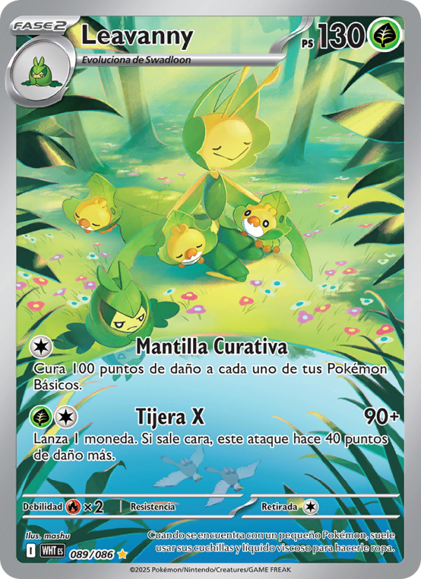 Leavanny 089 — Weiße Flammen (Spanish Pokémon TCG card)