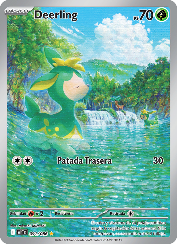Deerling 091 — Weiße Flammen (Spanish Pokémon TCG card)