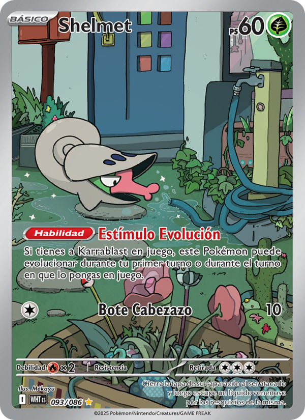 Shelmet 093 — Weiße Flammen (Spanish Pokémon TCG card)
