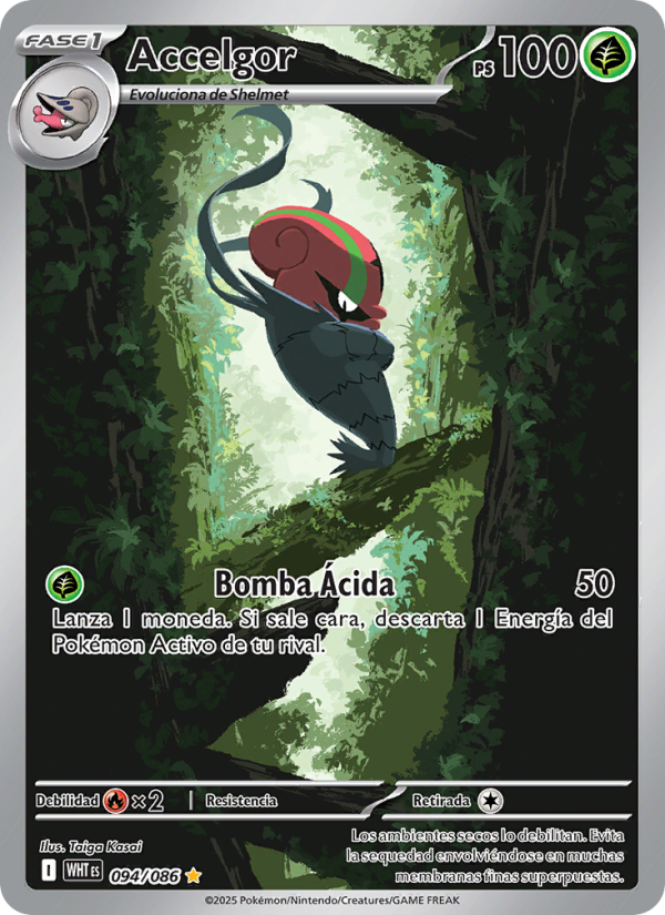 Accelgor 094 — Weiße Flammen (Spanish Pokémon TCG card)
