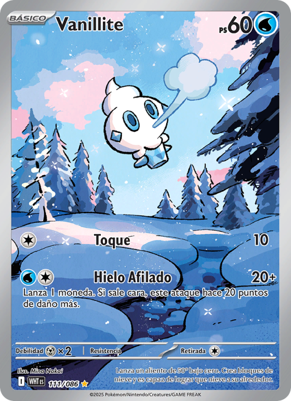 Vanillite 111 — Weiße Flammen (Spanish Pokémon TCG card)