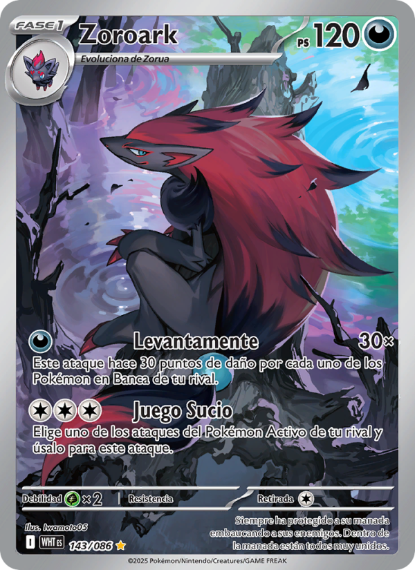 Zoroark 143 — Weiße Flammen (Spanish Pokémon TCG card)