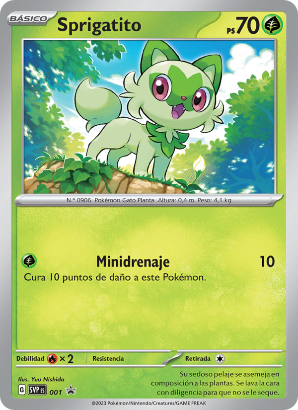 Sprigatito 001 — SVP Black Star Promos (Spanish Pokémon TCG card)