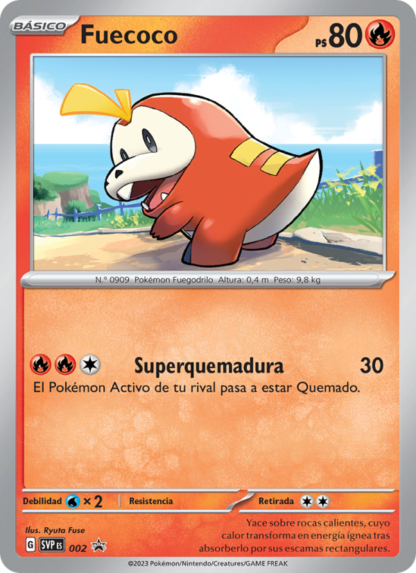 Fuecoco 002 — SVP Black Star Promos (Spanish Pokémon TCG card)