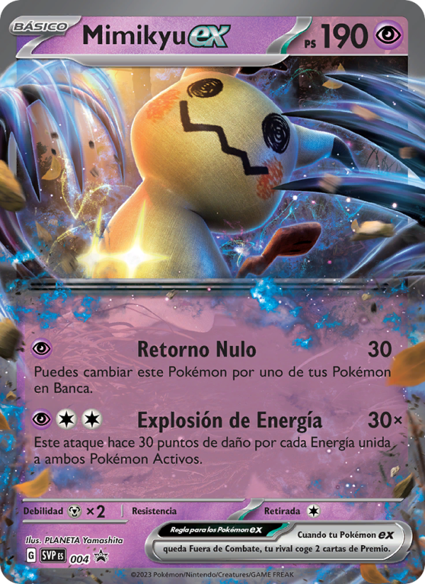 Mimikyu ex 004 — SVP Black Star Promos (Spanish Pokémon TCG card)