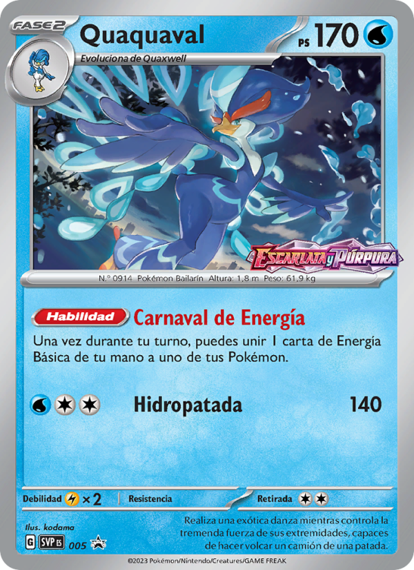 Quaquaval 005 — SVP Black Star Promos (Spanish Pokémon TCG card)