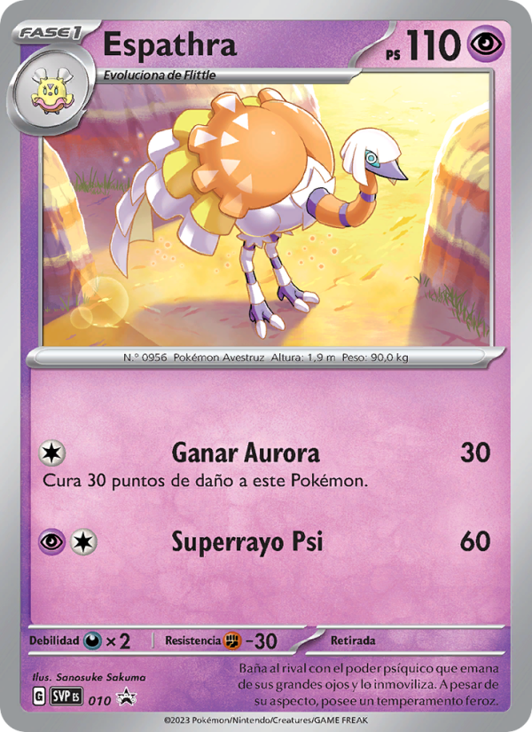 Espathra 010 — SVP Black Star Promos (Spanish Pokémon TCG card)