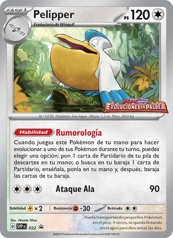 Pelipper 022 — SVP Black Star Promos (Spanish Pokémon TCG card)