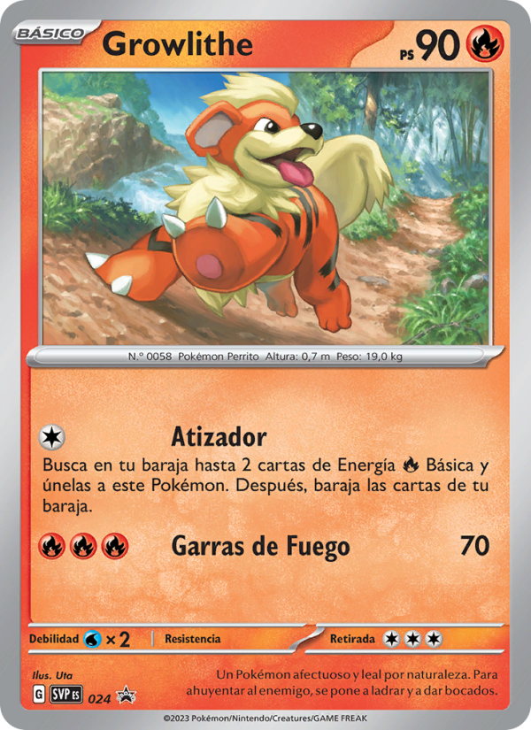 Growlithe 024 — SVP Black Star Promos (Spanish Pokémon TCG card)