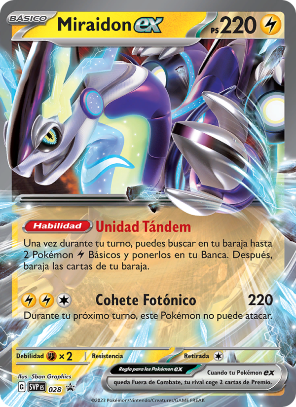 Miraidon ex 028 — SVP Black Star Promos (Spanish Pokémon TCG card)